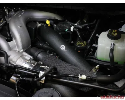 aFe Power Black BladeRunner 3" Aluminum Hot Charge Pipe Ford Diesel Trucks V8-6.7L td 2023-2024 - 46-20738-B