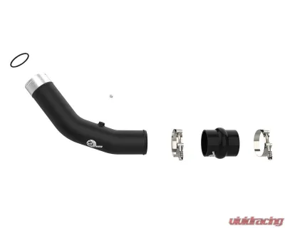 aFe Power Black BladeRunner 3" Aluminum Hot Charge Pipe Ford Diesel Trucks V8-6.7L td 2023-2024 - 46-20738-B