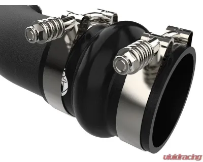 aFe Power Black BladeRunner 3" Aluminum Hot Charge Pipe Ford Diesel Trucks V8-6.7L td 2023-2024 - 46-20738-B