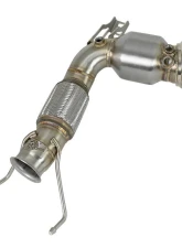 aFe Power 3 to 2-3/4 " 304 Stainless Steel with Cat Twisted Steel Down Pipe BMW | Mini Cooper S L4-2.0L t B46 2015-2019                                     - 48-36322-HC - Image 5