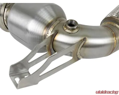 aFe Power 3 to 2-3/4 " 304 Stainless Steel with Cat Twisted Steel Down Pipe BMW | Mini Cooper S L4-2.0L t B46 2015-2019 - 48-36322-HC