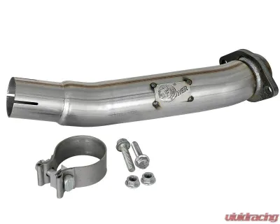 aFe Power Twisted Steel 2-1/2" 409 Stainless Steel Loop-Race Downpipe Jeep Wrangler JL | Gladiator JT 2018-2024 - 48-48024