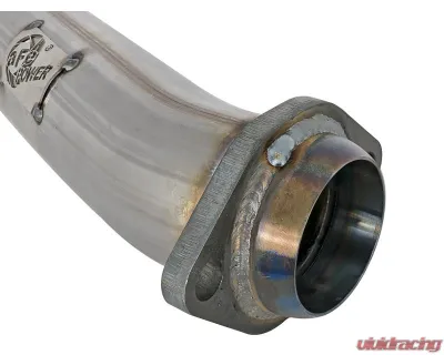 aFe Power Twisted Steel 2-1/2" 409 Stainless Steel Loop-Race Downpipe Jeep Wrangler JL | Gladiator JT 2018-2024 - 48-48024