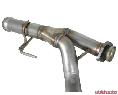 aFe Power Twisted Steel 2-1/4" 409 Stainless Steel Y-Pipe Jeep Wrangler JL | Gladiator JT V6-3.6L 2018-2024 - 48-48026