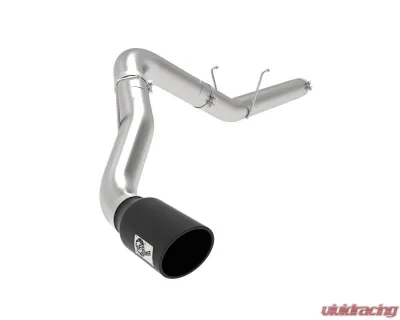 aFe Power Atlas 5" Aluminized Steel DPF-Back Exhaust System with Black Tips Ram Diesel Trucks L6-6.7L td 2019-2024 - 49-02075-B