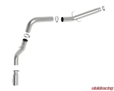 aFe Power Atlas 5" Aluminized Steel DPF-Back Exhaust System with Polished Tips Ram Diesel Trucks L6-6.7L td 2019-2024 - 49-02075-P