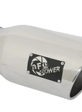 aFe Power Atlas 5" Aluminized Steel DPF-Back Exhaust System with Polished Tip Ram Diesel Trucks L6-6.7L td 2019-2024                                     - 49-02078-P - Image 3