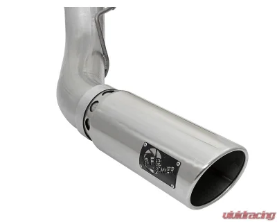 aFe Power ATLAS 5" Aluminized Steel DPF-Back Exhaust System with Polished Tips Ford Diesel Trucks V8-6.7L td 2017-2024 - 49-03090-P