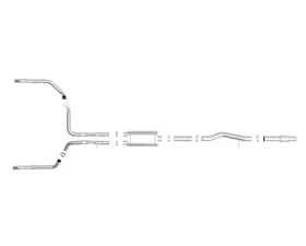 aFe Power Vulcan Series 304 Stainless Steel Catback Exhaust System without Tip GM Silverado | Sierra 1500 V8-6.2L 2019-2024