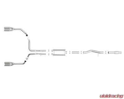aFe Power Vulcan Series 304 Stainless Steel Catback Exhaust System with Polished Tip GM Silverado | Sierra 1500 V8-6.2L 2019-2024 - 49-34102-P
