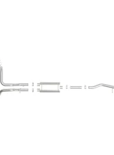 aFe Power Vulcan Series 3" to Dual 3" 304 Stainless Steel Catback Exhaust System GM Silverado | Sierra 1500 V8-5.3L 2019-2024                                     - 49-34103 - Image 5