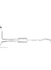 aFe Power Vulcan Series 3" to Dual 2-1/2" 304 Stainless Steel Catback Exhaust System with Black Tips GM Silverado | Sierra 1500 V6-4.3L | V8-5.3L 2019-2024                                     - 49-34104-B - Image 5