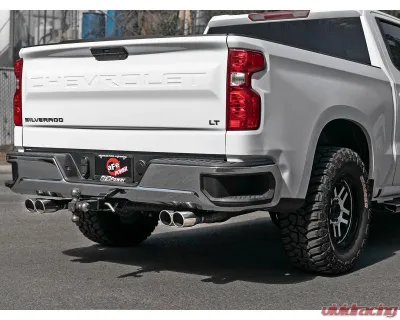aFe Power Vulcan Series 3" to Dual 2-1/2" 304 Stainless Steel Catback Exhaust System with Polished Tips GM Silverado | Sierra 1500 V6-4.3L | V8-5.3L 2019-2024 - 49-34104-P