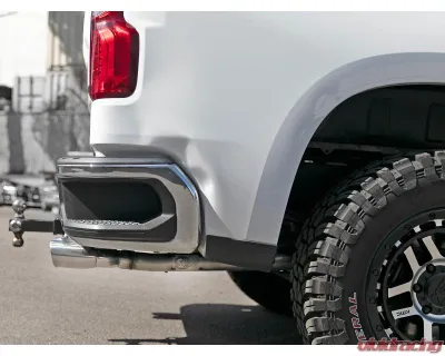 aFe Power Vulcan Series 3" to Dual 2-1/2" 304 Stainless Steel Catback Exhaust System with Polished Tips GM Silverado | Sierra 1500 V6-4.3L | V8-5.3L 2019-2024 - 49-34104-P