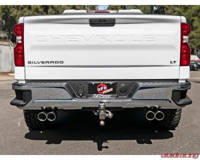 aFe Power Vulcan Series 3" to Dual 2-1/2" 304 Stainless Steel Catback Exhaust System with Polished Tips GM Silverado | Sierra 1500 V6-4.3L | V8-5.3L 2019-2024 - 49-34104-P