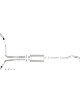 aFe Power Vulcan Series 3" to Dual 2-1/2" 304 Stainless Steel Catback Exhaust System with Polished Tips GM Silverado | Sierra 1500 V6-4.3L | V8-5.3L 2019-2024                                     - 49-34104-P - Image 9