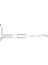 aFe Power Vulcan Series 3" to Dual 3" 304 Stainless Steel Catback Exhaust System with Black Tip GM Silverado | Sierra 1500 V8-5.3L 2019-2024                                     - 49-34105-B - Image 5