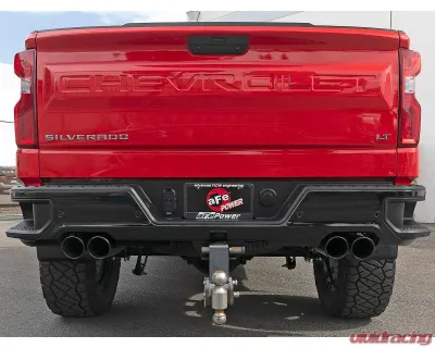 aFe Power Vulcan Series 3" to Dual 3" 304 Stainless Steel Catback Exhaust System with Black Tip GM Silverado | Sierra 1500 V8-5.3L 2019-2024 - 49-34105-B