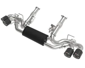 aFe Power Mach Force-XP 304 Stainless Steel Catback Exhaust with Carbon Fiber Muffler and Tips with NPP Chevrolet Corvette C8 V8-6.2L 2020-2024