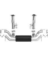 aFe Power Mach Force-XP 304 Stainless Steel Catback Exhaust with Polished Muffler and Tips with NPP Chevrolet Corvette C8 V8-6.2L 2020-2024                                     - 49-34124-P - Image 3