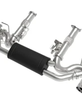 aFe Power Mach Force-XP 304 Stainless Steel Catback Exhaust with Polished Muffler and Tips with NPP Chevrolet Corvette C8 V8-6.2L 2020-2024                                     - 49-34124-P - Image 7
