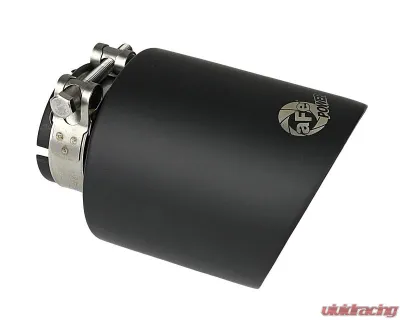aFe Power Mach Force-XP 304 Stainless Steel Catback Exhaust with Black Tips with NPP without Muffler Chevrolet Corvette C8 V8-6.2L 2020-2024 - 49-34124NM-B