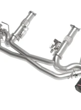 aFe Power Mach Force-XP 304 Stainless Steel Catback Exhaust with Carbon Fiber Tips with NPP without Muffler Chevrolet Corvette C8 V8-6.2L 2020-2024                                     - 49-34124NM-C - Image 6