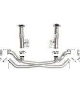 aFe Power Mach Force-XP 304 Stainless Steel Catback Exhaust with Carbon Fiber Tips with NPP without Muffler Chevrolet Corvette C8 V8-6.2L 2020-2024                                     - 49-34124NM-C - Image 5