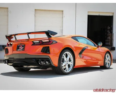 aFe Power Mach Force-XP 304 Stainless Steel Catback Exhaust Polished Tips with NPP without Muffler Chevrolet Corvette C8 V8-6.2L 2020-2024 - 49-34124NM-P