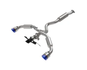 AFE Gemini XV Stainless Steel Catback Exhaust System w/Cut-Out Blue Flame Toyota GR Corolla 23-24 L3-1.6L (t)