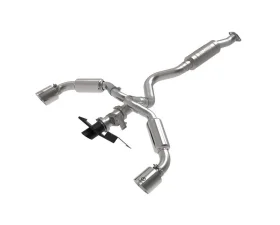 AFE Gemini XV Stainless Steel Catback Exhaust System w/Cut-Out Polished Toyota GR Corolla 23-24 L3-1.6L (t)