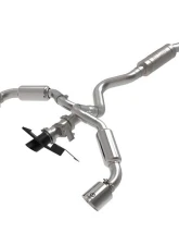 AFE Gemini XV Stainless Steel Catback Exhaust System w/Cut-Out Polished Toyota GR Corolla 23-24 L3-1.6L (t)                                     - 49-36067-P - Image 6