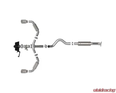 AFE Gemini XV Stainless Steel Catback Exhaust System w/Cut-Out Polished Toyota GR Corolla 23-24 L3-1.6L (t) - 49-36067-P