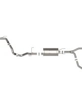 AFE Vulcan Series Stainless Steel Catback Exhaust System w/Black Tip Toyota Sequoia 23-24 V6-3.4L (tt)                                     - 49-36068-B - Image 2