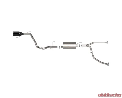 AFE Vulcan Series Stainless Steel Catback Exhaust System w/Black Tip Toyota Sequoia 23-24 V6-3.4L (tt) - 49-36068-B