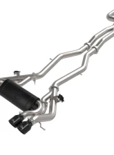 aFe Power Mach Force-XP 3" to 2-1/2" 304 Stainless Steel Catback Exhaust with Black Tips BMW M3 | M4 G80 | 82 L6-3.0L tt S58 2021-2024                                     - 49-36351-B - Image 5