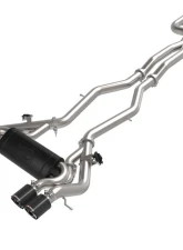 aFe Power Mach Force-XP 3" to 2-1/2" 304 Stainless Steel Catback Exhaust with Carbon Fiber Tips BMW M3 | M4 G80 | 82 L6-3.0L tt S58 2021-2024                                     - 49-36351-C - Image 5