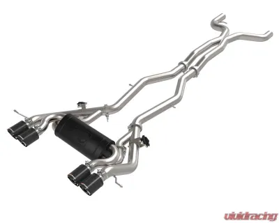 aFe Power Mach Force-XP 3" to 2-1/2" 304 Stainless Steel Catback Exhaust with Carbon Fiber Tips BMW M3 | M4 G80 | 82 L6-3.0L tt S58 2021-2024 - 49-36351-C