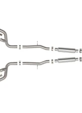 AFE Gemini XV 3 IN to Dual 2-1/2 IN 304 Stainless Steel Catback Exhaust System with Cut-Out Kia Stinger Gas L4-2.5L t 2022-2023                                     - 49-37024 - Image 3