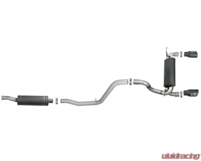 aFe Power Rebel Series 2-1/2" 304 Stainless Steel Catback Exhaust System with Black Tips Jeep WranglerJL V6-3.6L 2018-2024 - 49-38066-B