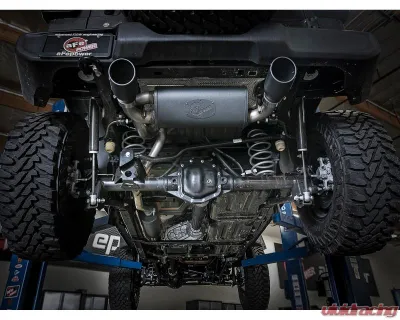 aFe Power Rebel Series 2-1/2" 304 Stainless Steel Catback Exhaust System with Black Tips Jeep WranglerJL V6-3.6L 2018-2024 - 49-38066-B