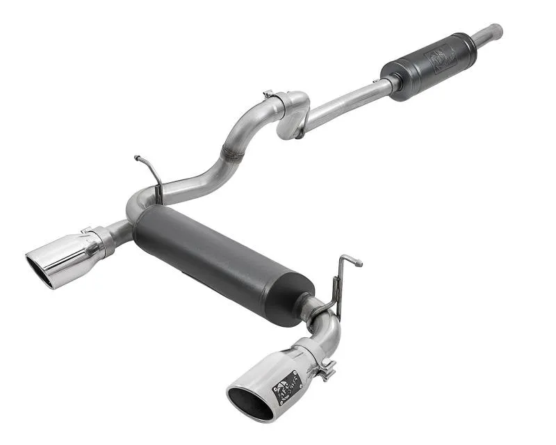 aFe Power Rebel Series 2-1/2" 304 Stainless Steel Catback Exhaust System with Polished Tips Jeep WranglerJL V6-3.6L 2018-2024 - 49-38066-P