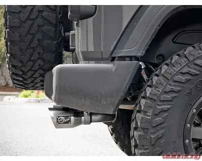 aFe Power Rebel Series 2-1/2" 304 Stainless Steel Catback Exhaust System with Polished Tips Jeep WranglerJL V6-3.6L 2018-2024 - 49-38066-P