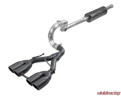 aFe Power Rebel Series 2-1/2" 304 Stainless Steel Catback Exhaust System with Black Tips Jeep Wrangler JL V6-3.6L 2018-2024 - 49-38071-B