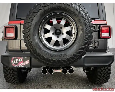 aFe Power Rebel Series 2-1/2" 304 Stainless Steel Catback Exhaust System with Polished Tips Jeep Wrangler JL V6-3.6L 2018-2024 - 49-38071-P