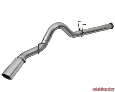 aFe Power Large Bore-HD 5" 409 Stainless Steel DPF-Back Exhaust System for Ford Diesel V8 2017-2024 - 49-43090-P