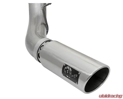 aFe Power Large Bore-HD 5" 409 Stainless Steel DPF-Back Exhaust System for Ford Diesel V8 2017-2024 - 49-43090-P