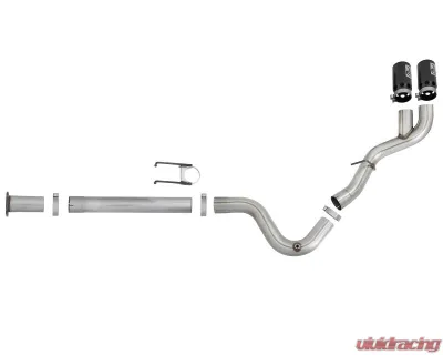aFe Power Rebel XD Series 4" 409 Stainless Steel DPF-Back Exhaust System for Ford 6.7L Diesel 2017-2025 - 49-43102-B