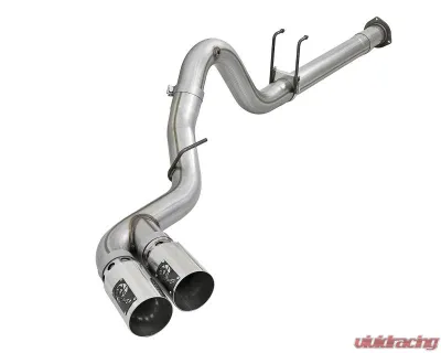 aFe Power Rebel XD Series 4" 409 Stainless Steel DPF-Back Exhaust System with Dual Polished Tips Ford Diesel Trucks V8-6.7L td 2017-2025 - 49-43102-P