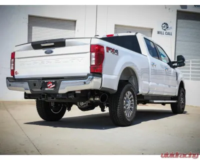 aFe Power Apollo GT Series 3-1/2" 409 Stainless Steel Axleback Exhaust System without Muffler with Black Tips Ford F-250 | F-350 V8-6.2 | 7.3L 2017-2024 - 49-43116NM-B